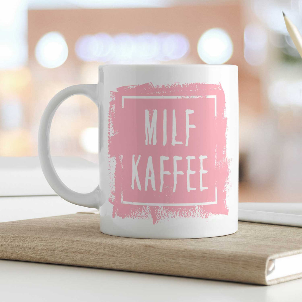 Bedruckte Tasse mit Spruch - "Milfkaffee"