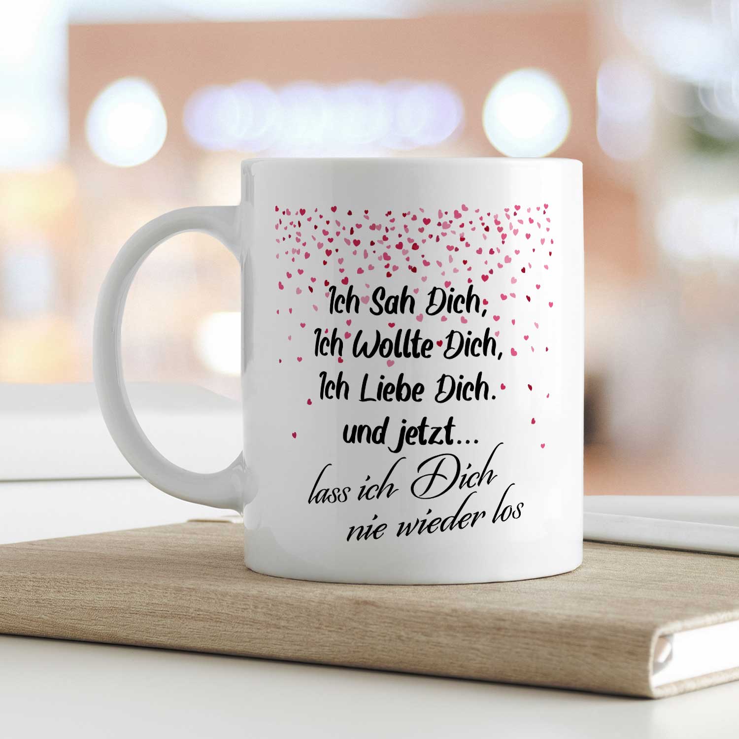 Bedruckte Tasse mit Spruch - Ich sah dich