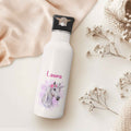 Bedruckte Trinkflasche aus Edelstahl - Einhorn