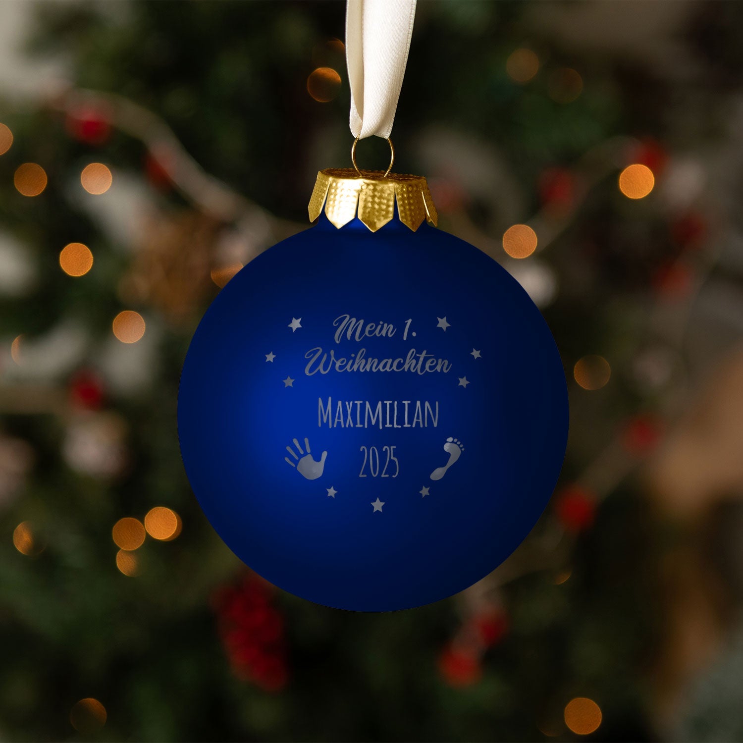 Gravierte Weihnachtskugel - Mein erstes Weihnachten