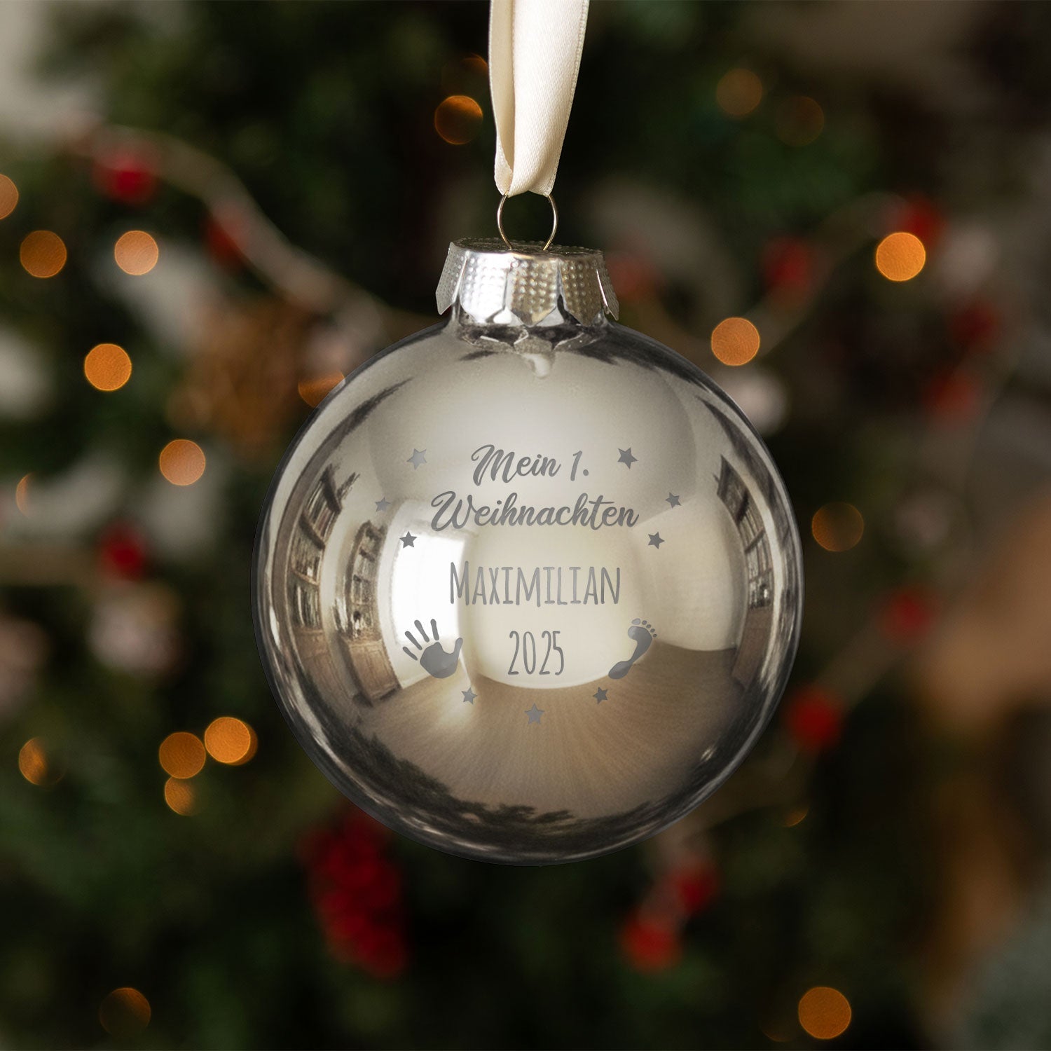 Gravierte Weihnachtskugel - Mein erstes Weihnachten