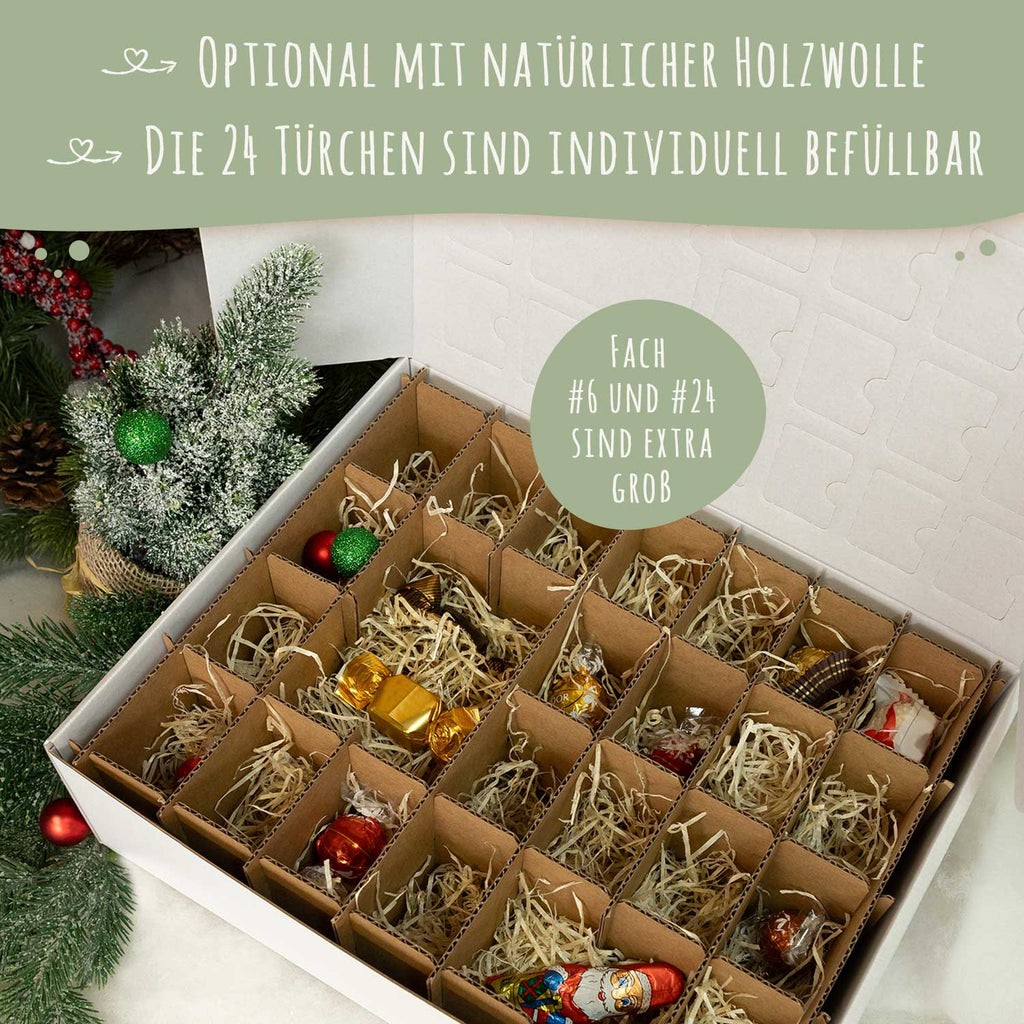 Personalisierter DIY Adventskalender mit Dogmas Design zum selbst Befüllen