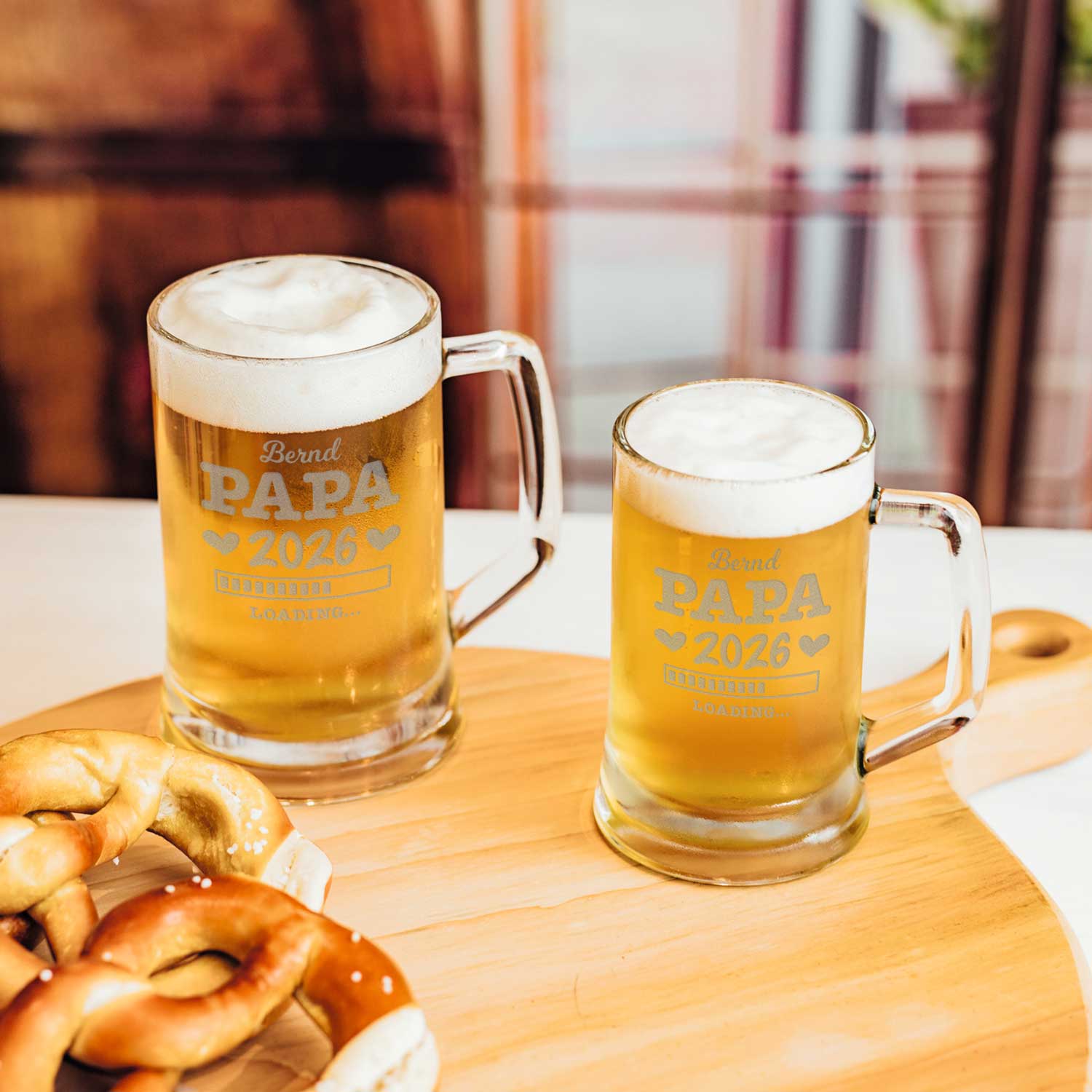 Montana Bierkrug mit Gravur "Papa Loading" mit Namen