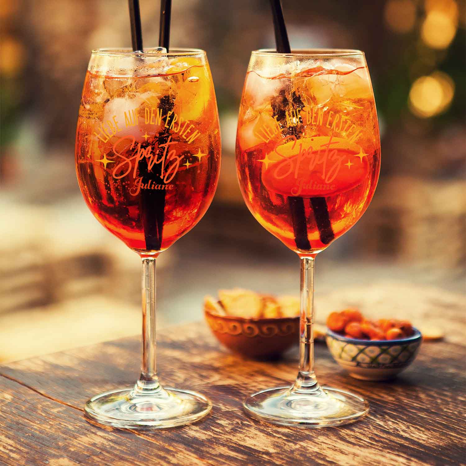 Leonardo Weinglas mit UV-Druck - "Liebe auf den ersten Spritz" mit Name