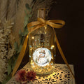 Flaschenlicht mit LED-Lichterkette und UV Druck - Schneemann Design - Weihnachtsdekoration
