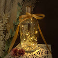Flaschenlicht mit LED-Lichterkette und UV Druck - Weihnachtsbaum Gold Design - Personalisiert