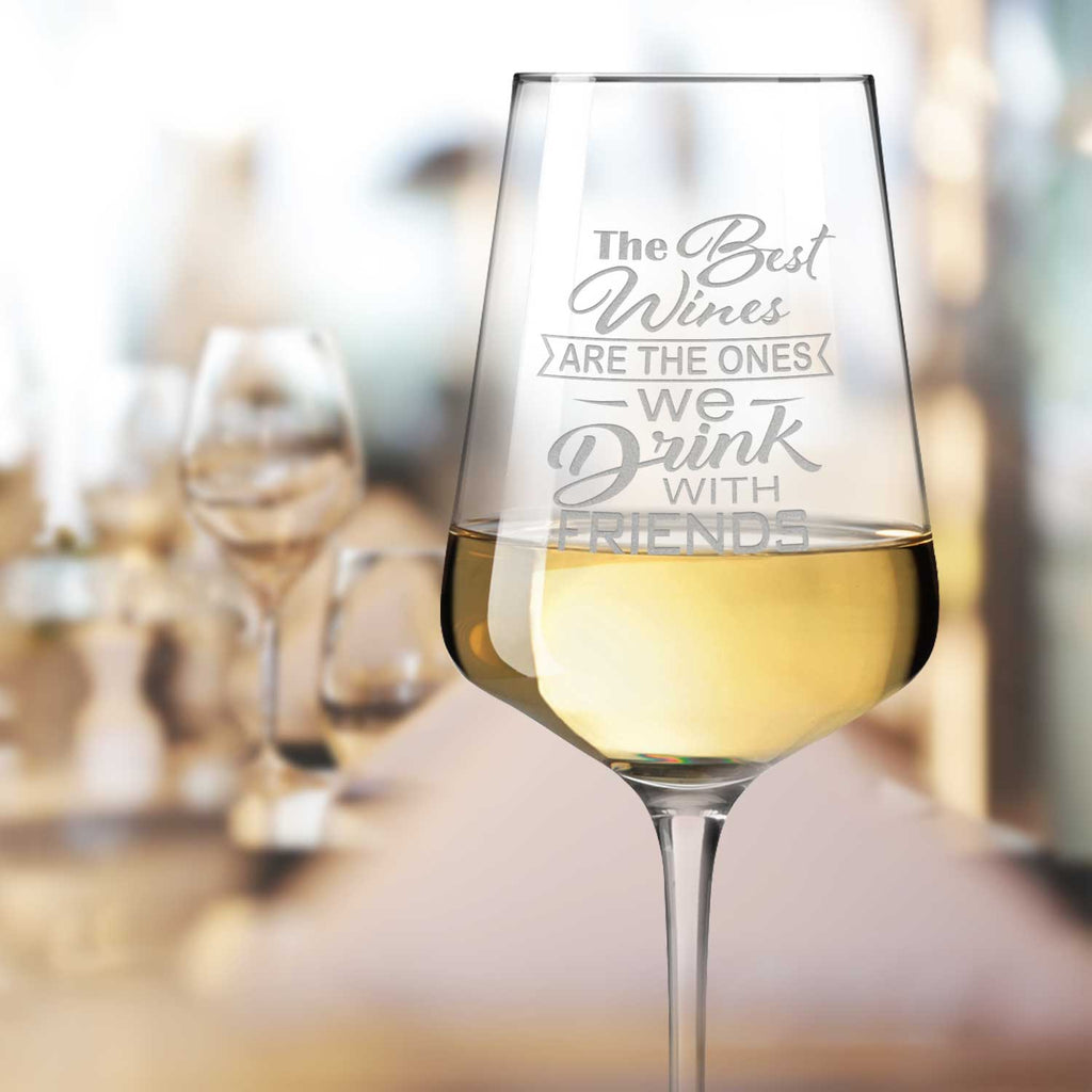 Leonardo Weinglas mit Gravur "The Best Wines are the ones we drink with friends"