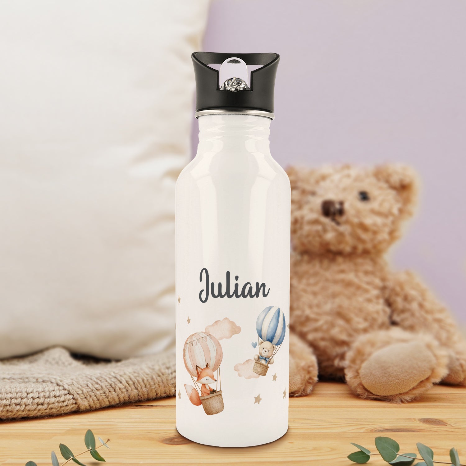 Bedruckte Trinkflasche aus Edelstahl - Ballon