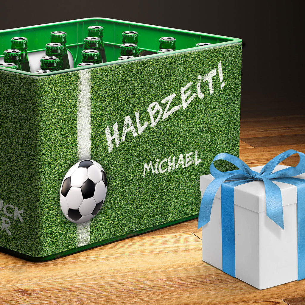 DIY Bierkasten Banderole mit 24 Deckelaufklebern - Fussball Motiv