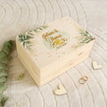 Erinnerungskiste mit UV-Druck im Golden Wedding Design - Personalisiertes Geschenk zur Hochzeit