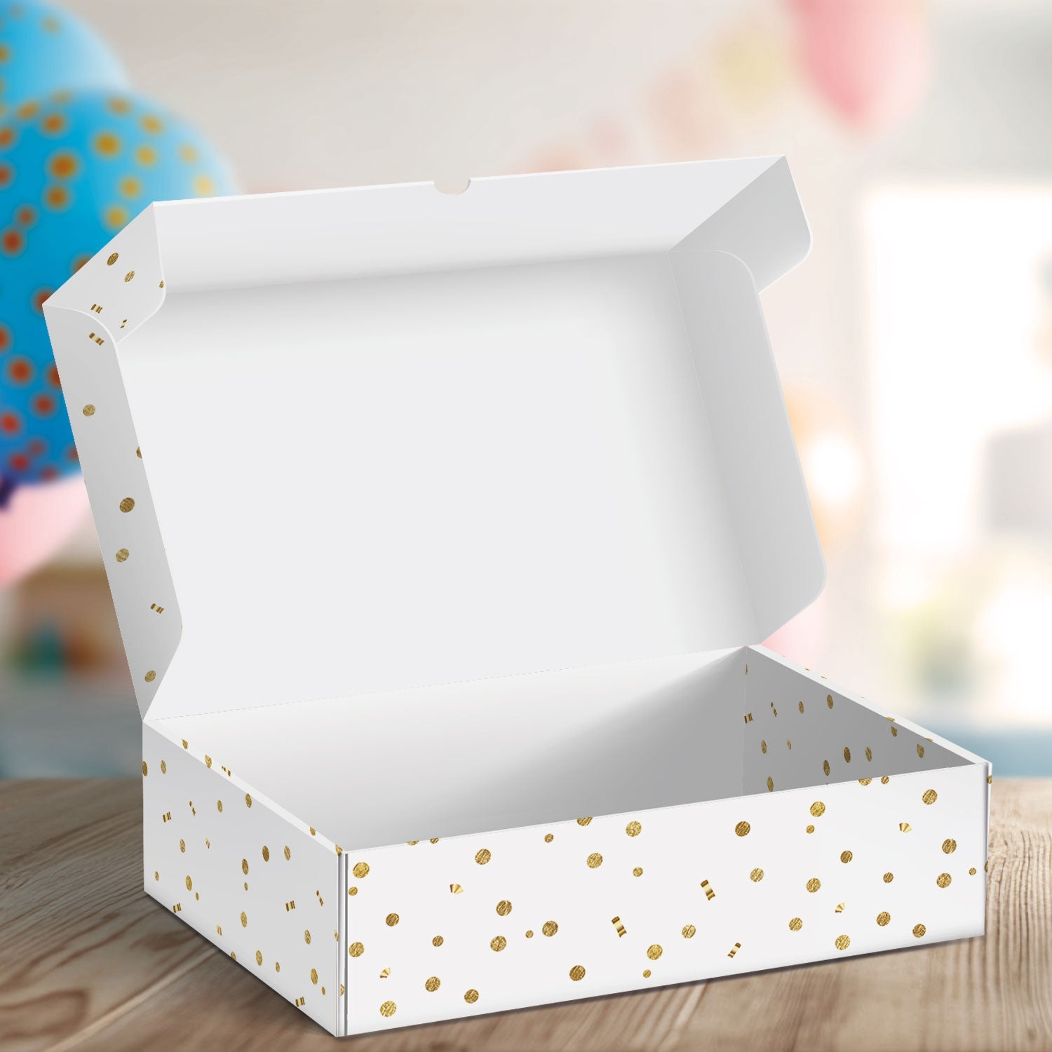 Personalisierte DIY Geschenkbox - Gold mit Wunschtext