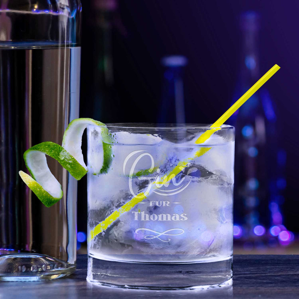 2er Set Montana GIN-Gläser "GIN für" mit Wunschnamen