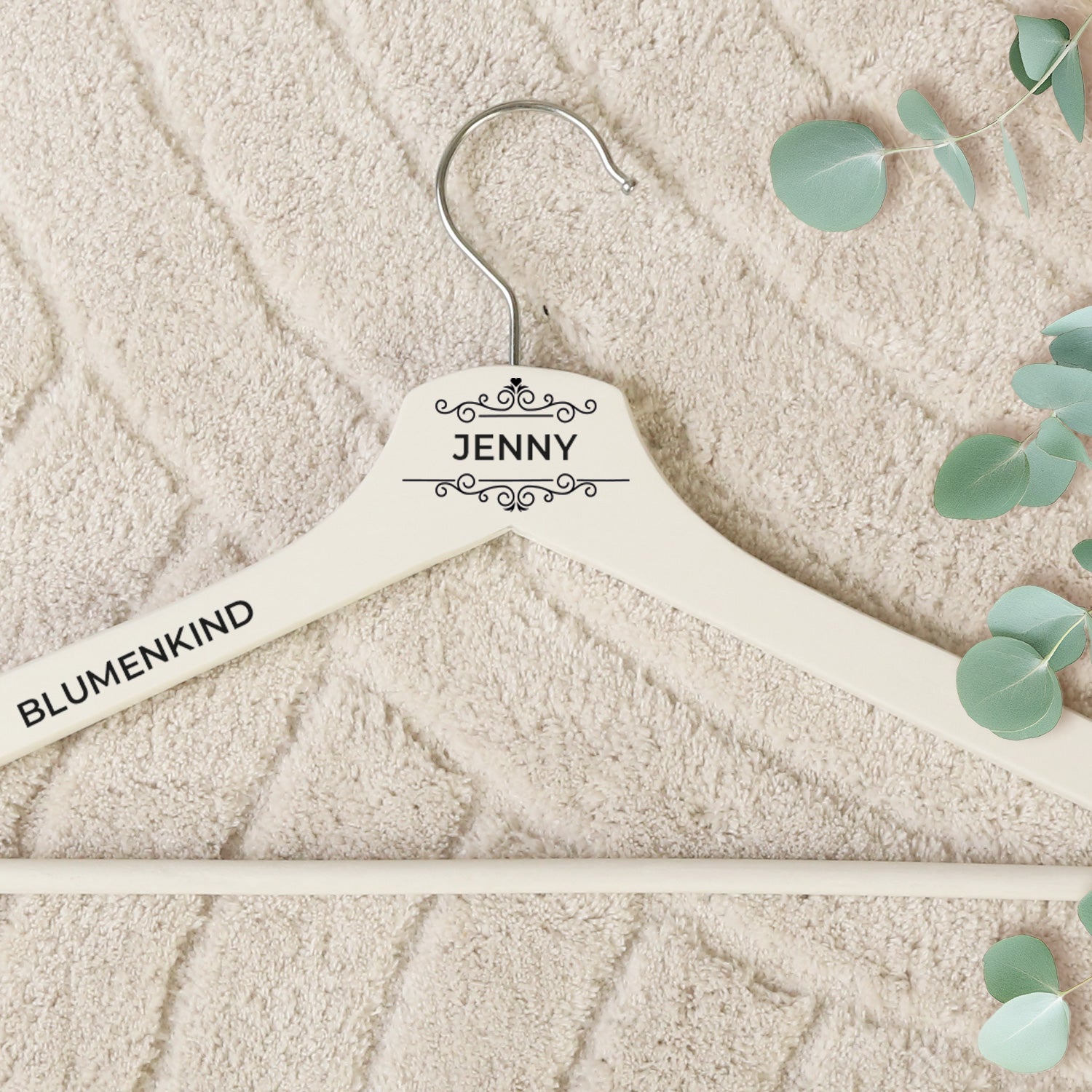 Personalisierter Kleiderbügel - Hochzeit Ranken