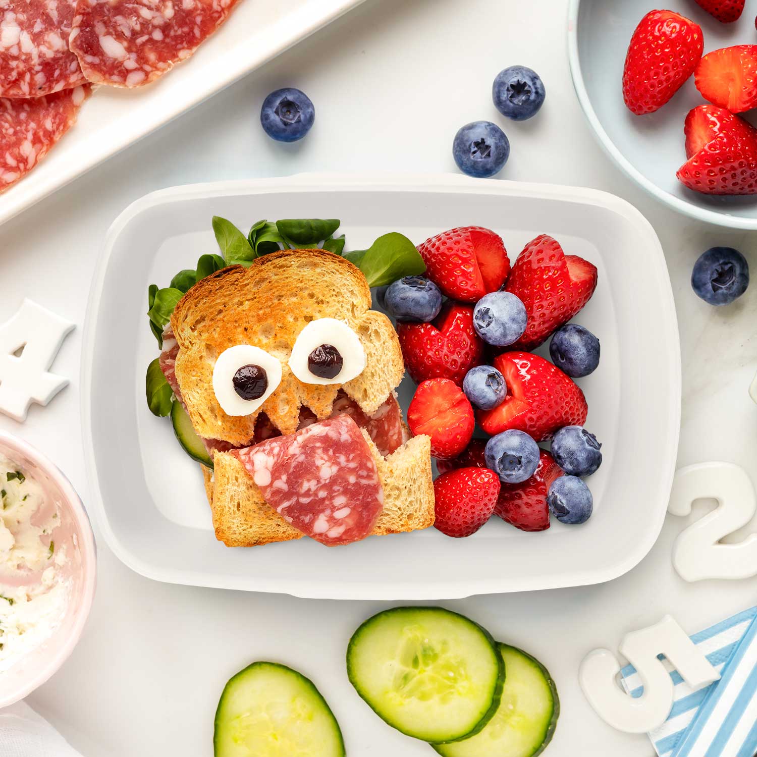 Bedruckte Lunchbox für Kinder - Dinos