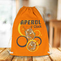 Farbiger Turnbeutel mit DTF-Druck - Aperol o'clock