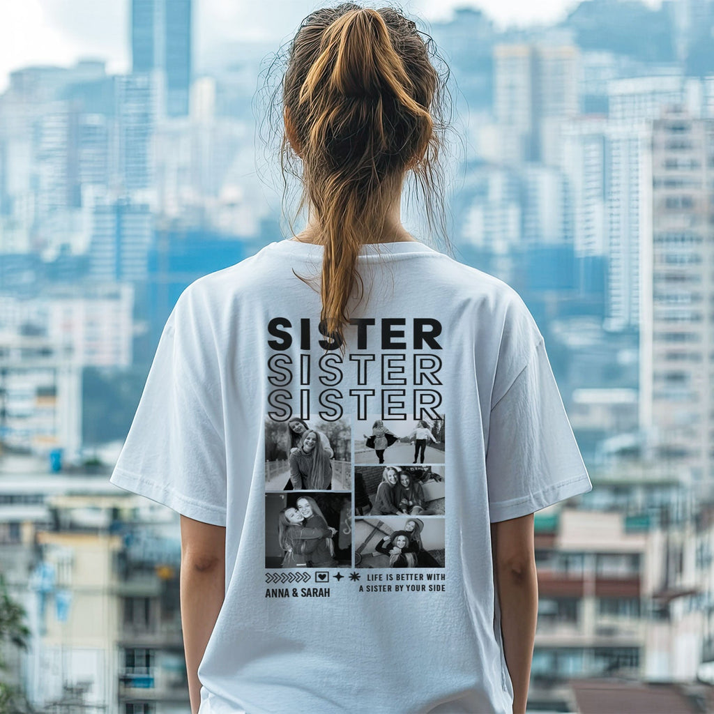 Personalisiertes Oversized T-Shirt - Sister