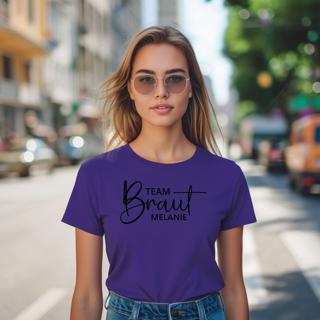 Personalisiertes T-Shirt für Damen - TEAM Braut