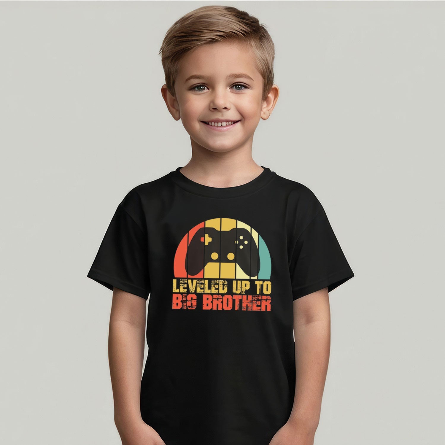 Bedrucktes T-Shirt für Kinder - Leveled up Big Sister