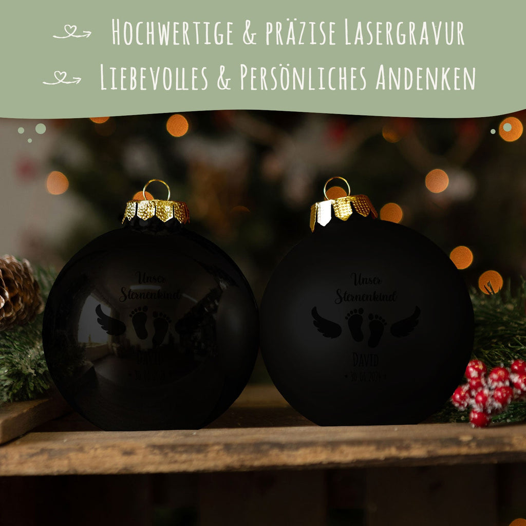 Gravierte Weihnachtskugel - Sternenkind