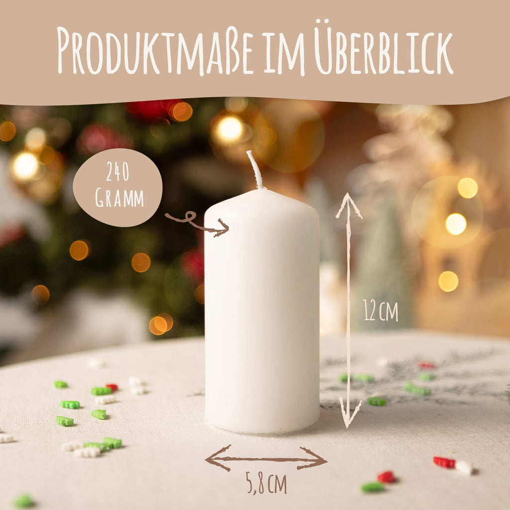 Kleine Kerzen "Advent Schneemann" - Adventskerzen im 4er Set