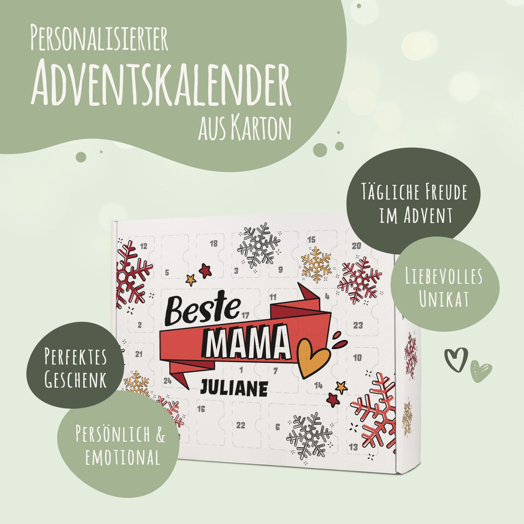 Personalisierter DIY Adventskalender mit Beste/Bester Design zum selbst Befüllen