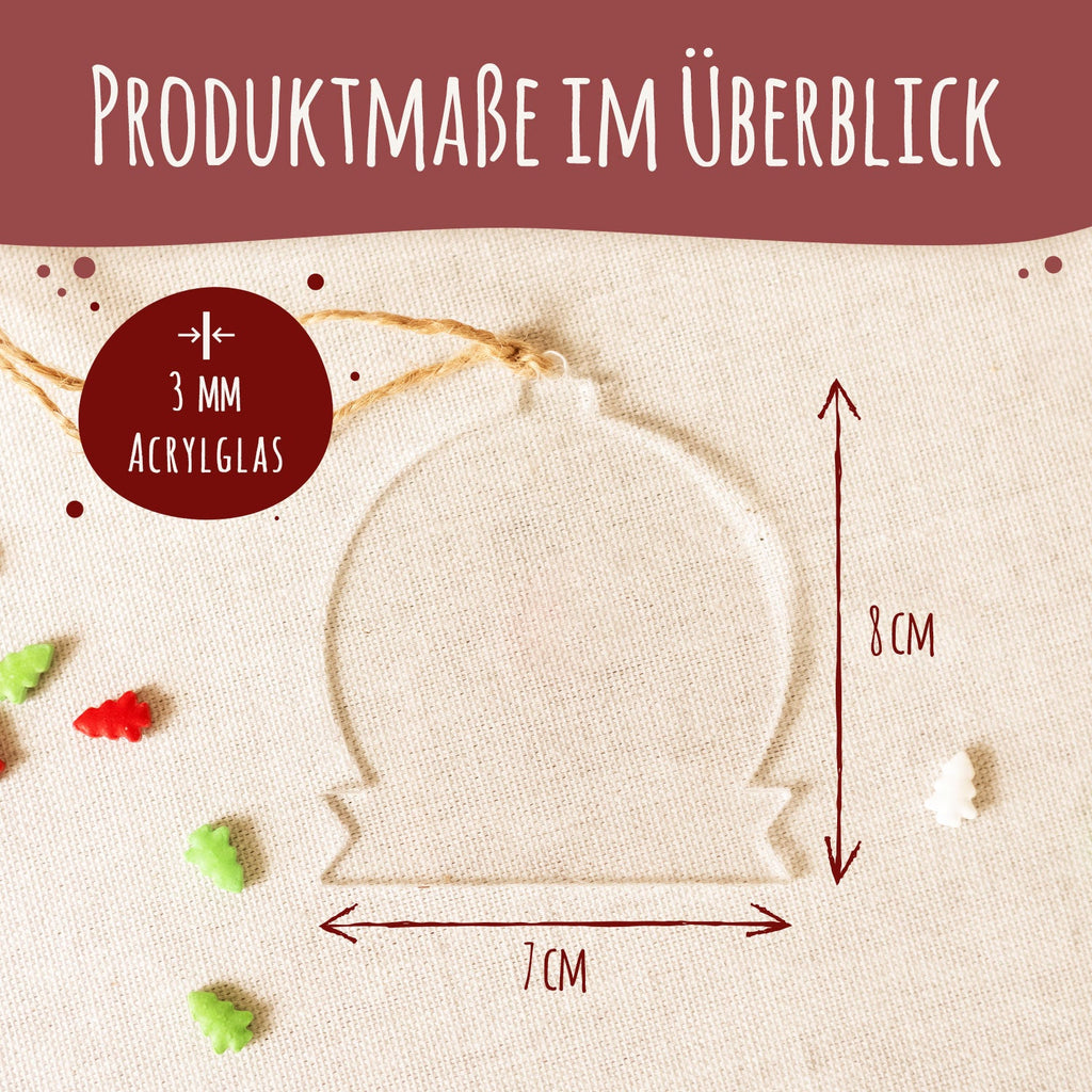 Christbaumschmuck aus Acryl - Konfigurator Freundinnen - Weihnachtsanhänger