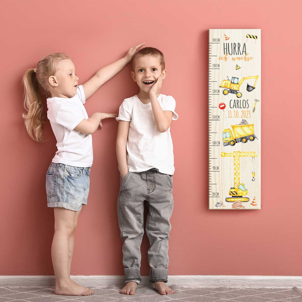 Messlatte als Abschiedsgeschenk - Bienen - mit Namen der Kinder aus Holz