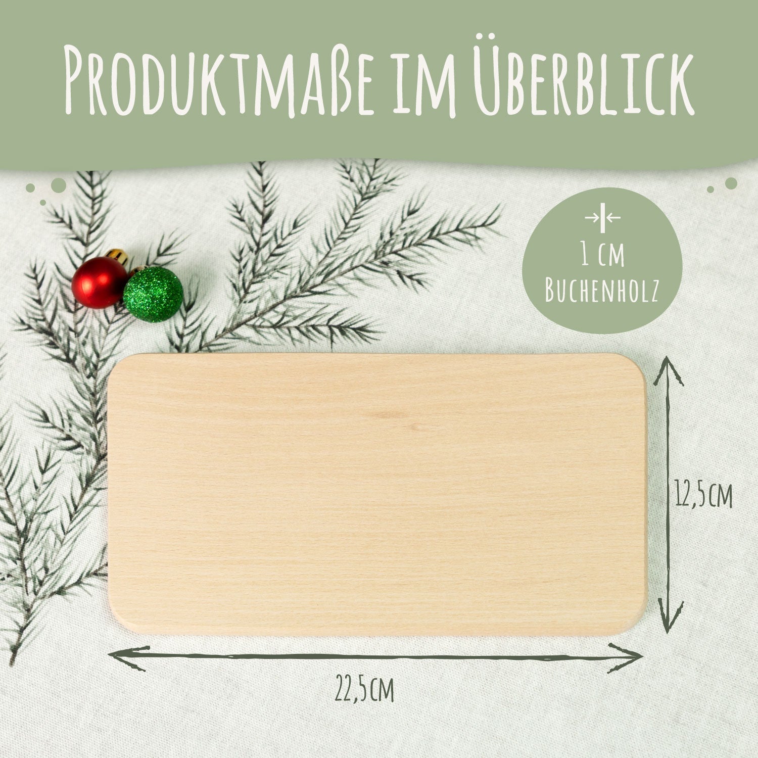 Frühstücksbrettchen zu Weihnachten - Festvorbereitung - personalisiert mit Name