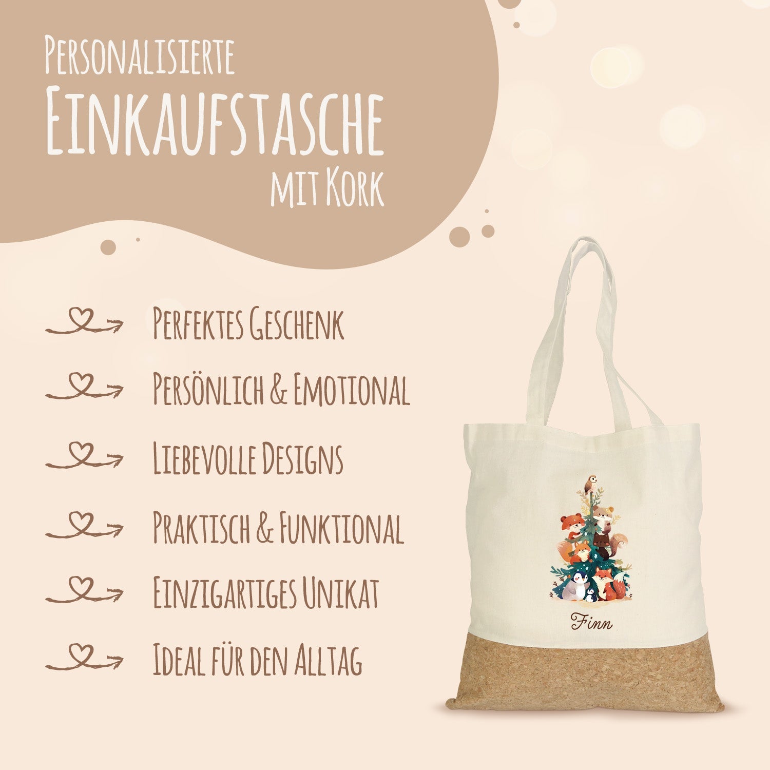 Einkaufstasche Kork - Tannenbaum