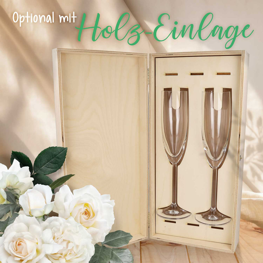 Leonardo Gläser mit Gravur - Hochzeitsauto & Wedding Love als Set