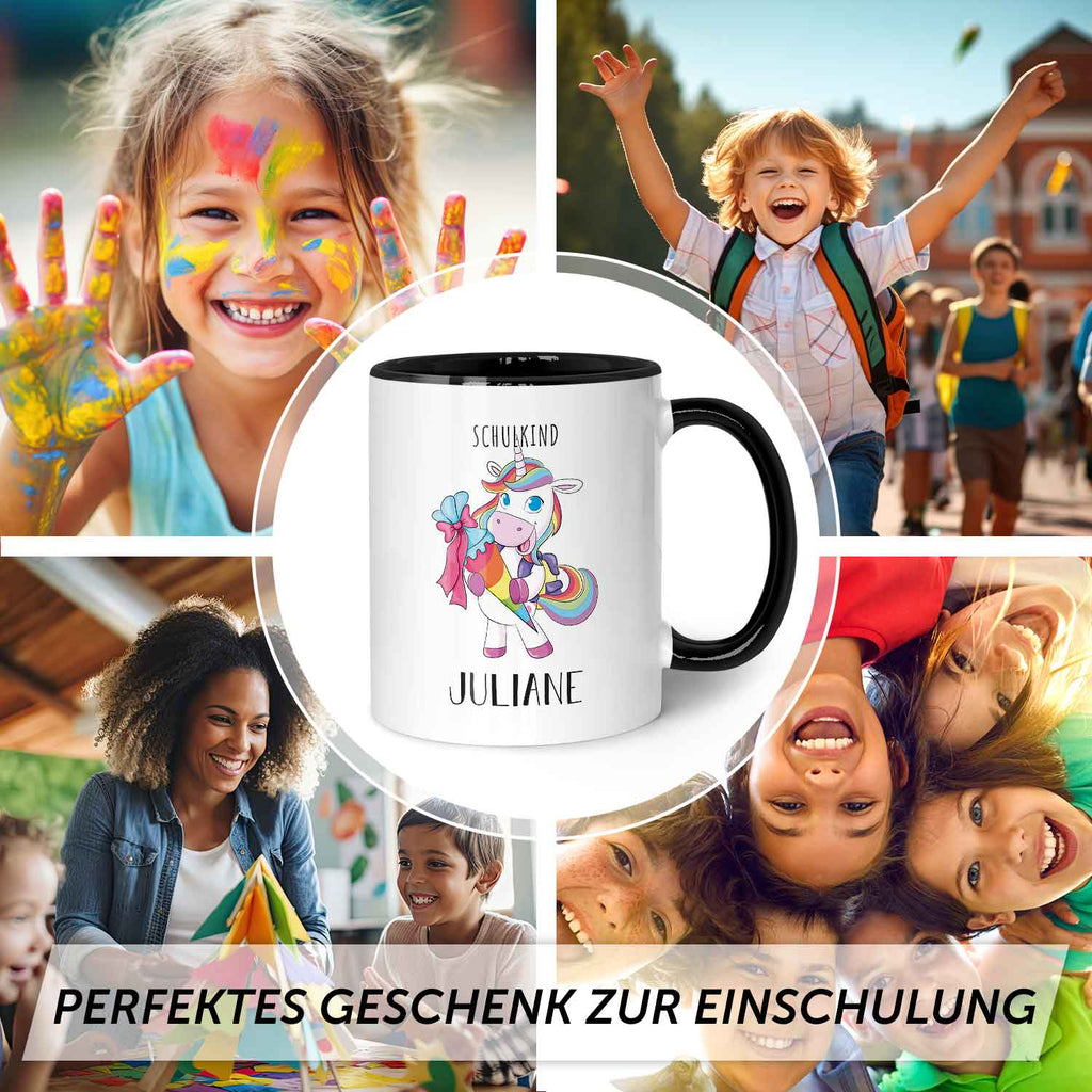 Bedruckte Tasse mit Motiv - Einschulung Pferd