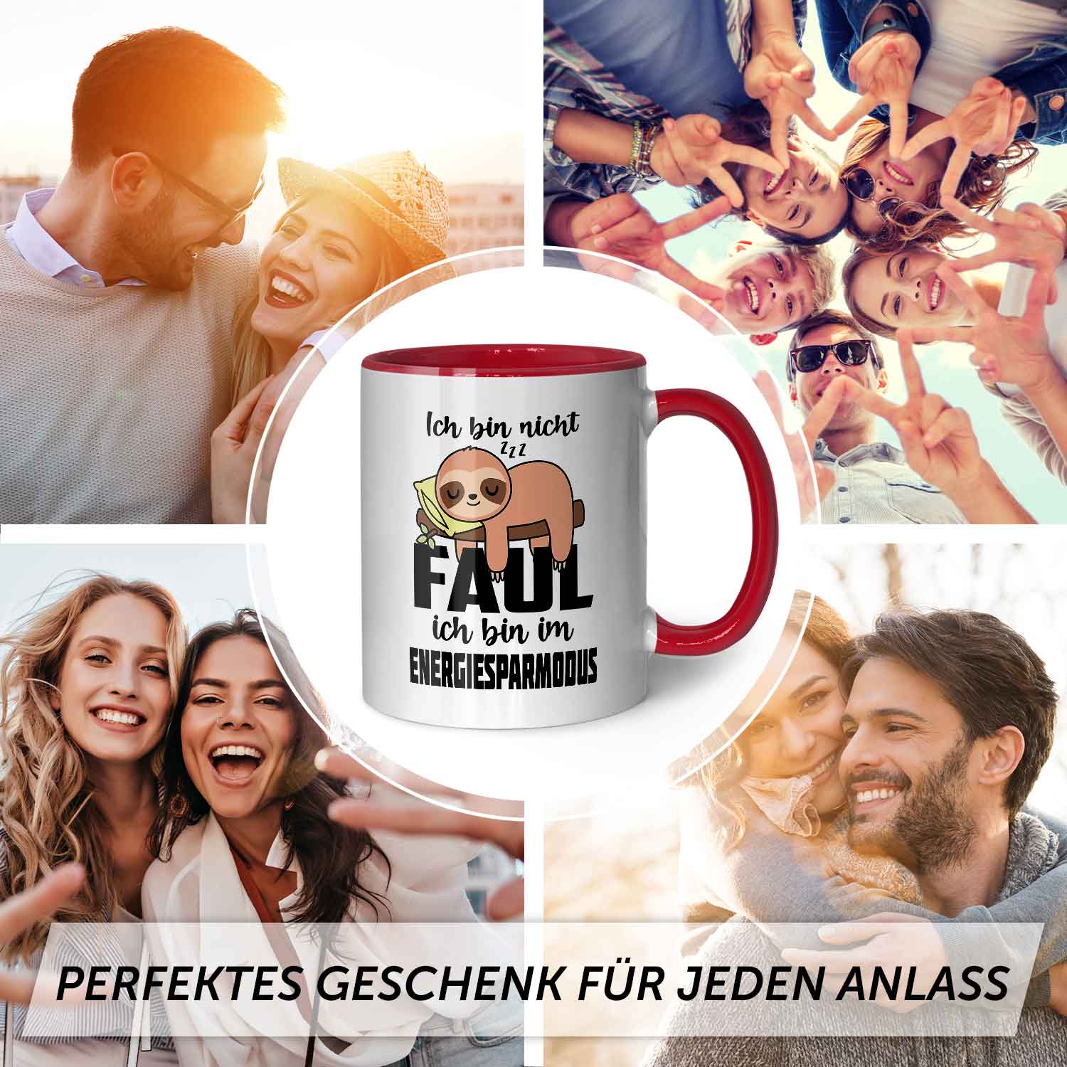 Bedruckte Tasse mit Spruch - Ich bin nicht Faul