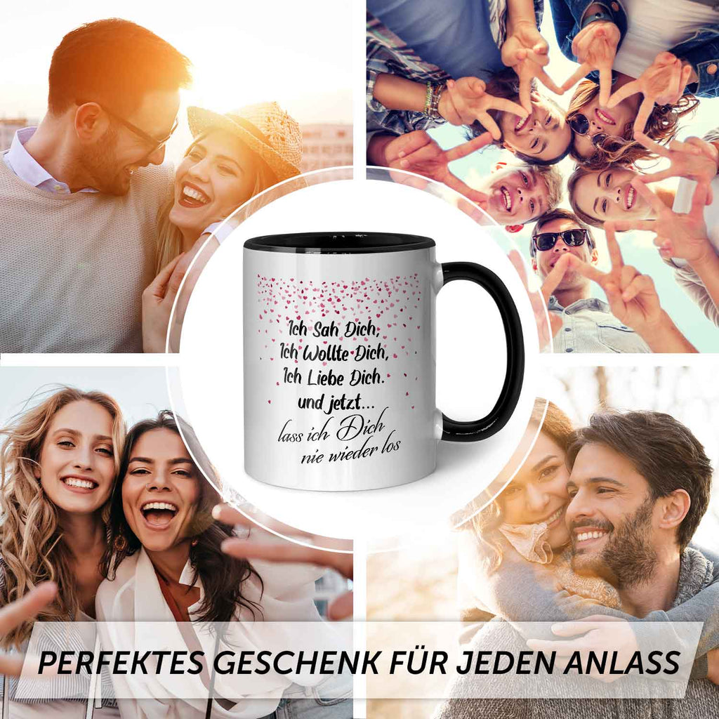 Bedruckte Tasse mit Spruch - Ich sah dich