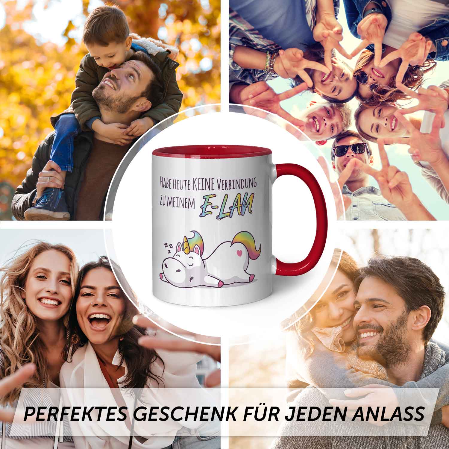Bedruckte Tasse mit Spruch E-Lan