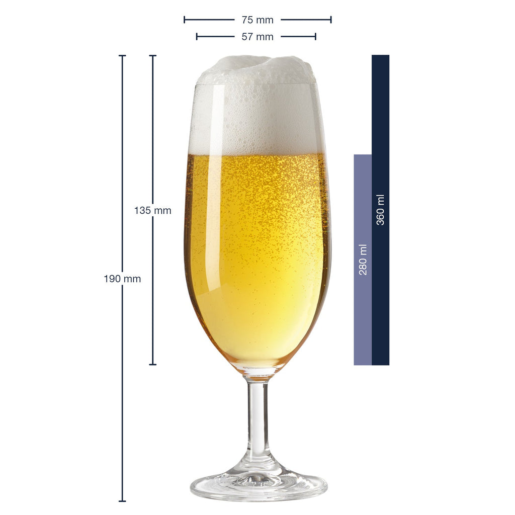Leonardo Bierglas mit Gravur "Mountain" mit Namen