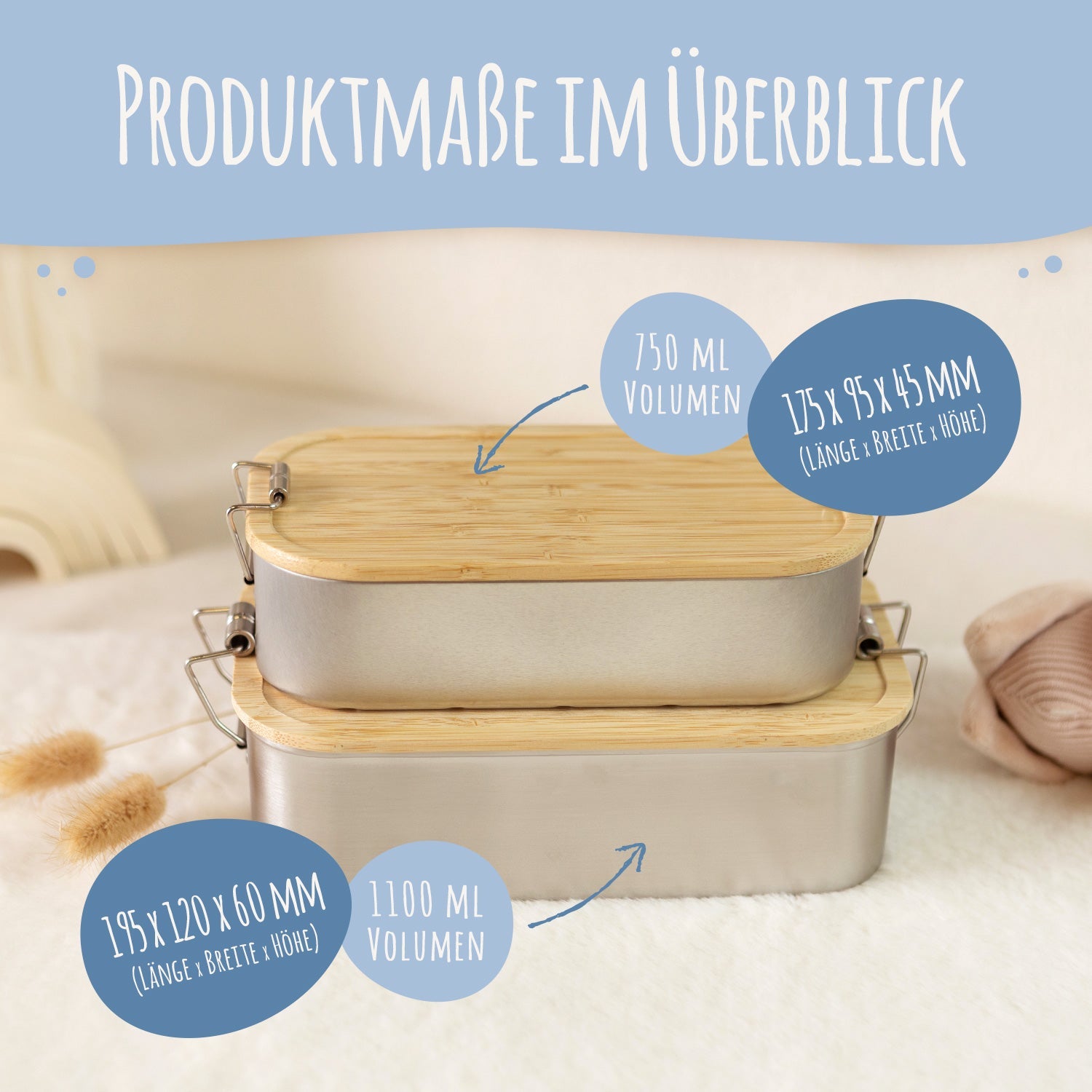 Brotdose mit Deckel für Kinder mit UV-Druck im "Ballerina" Design