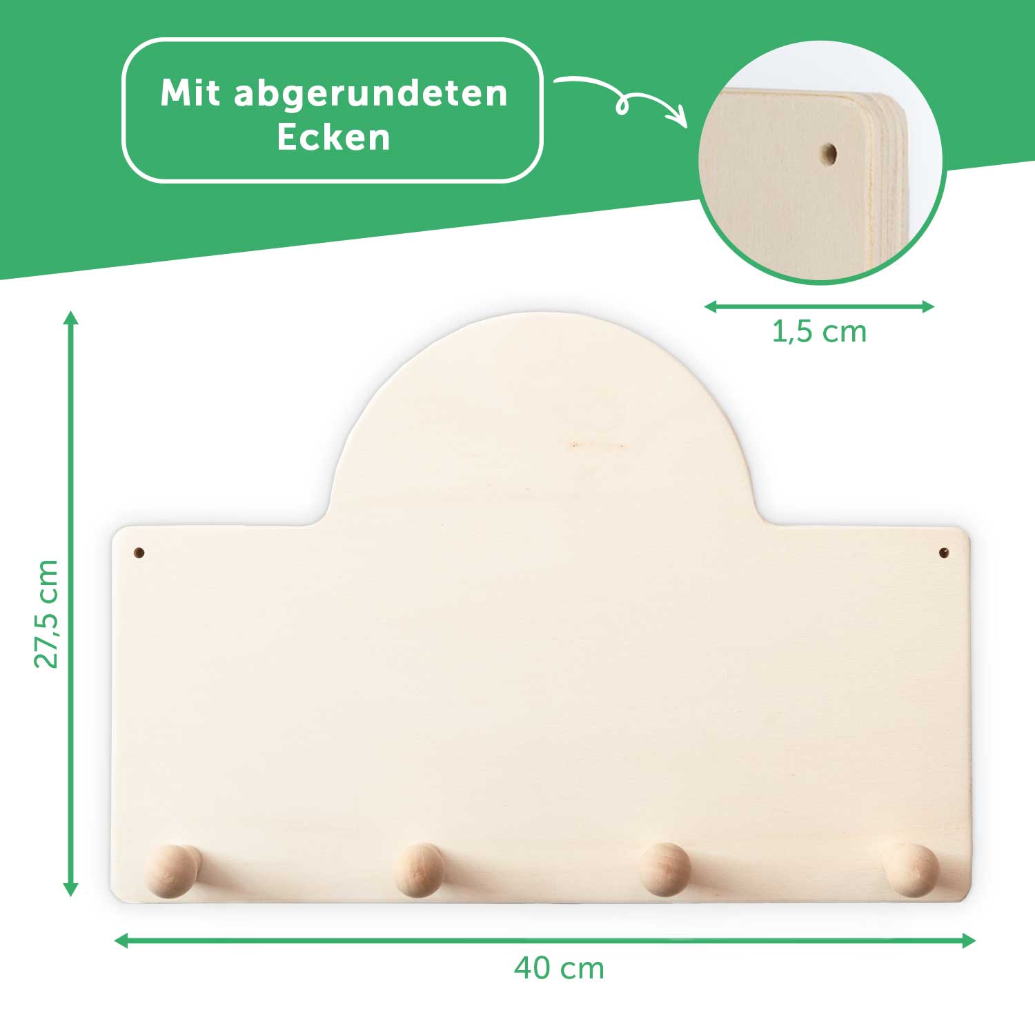 Personalisierte Garderobe fürs Kinderzimmer - Meerjungfrau
