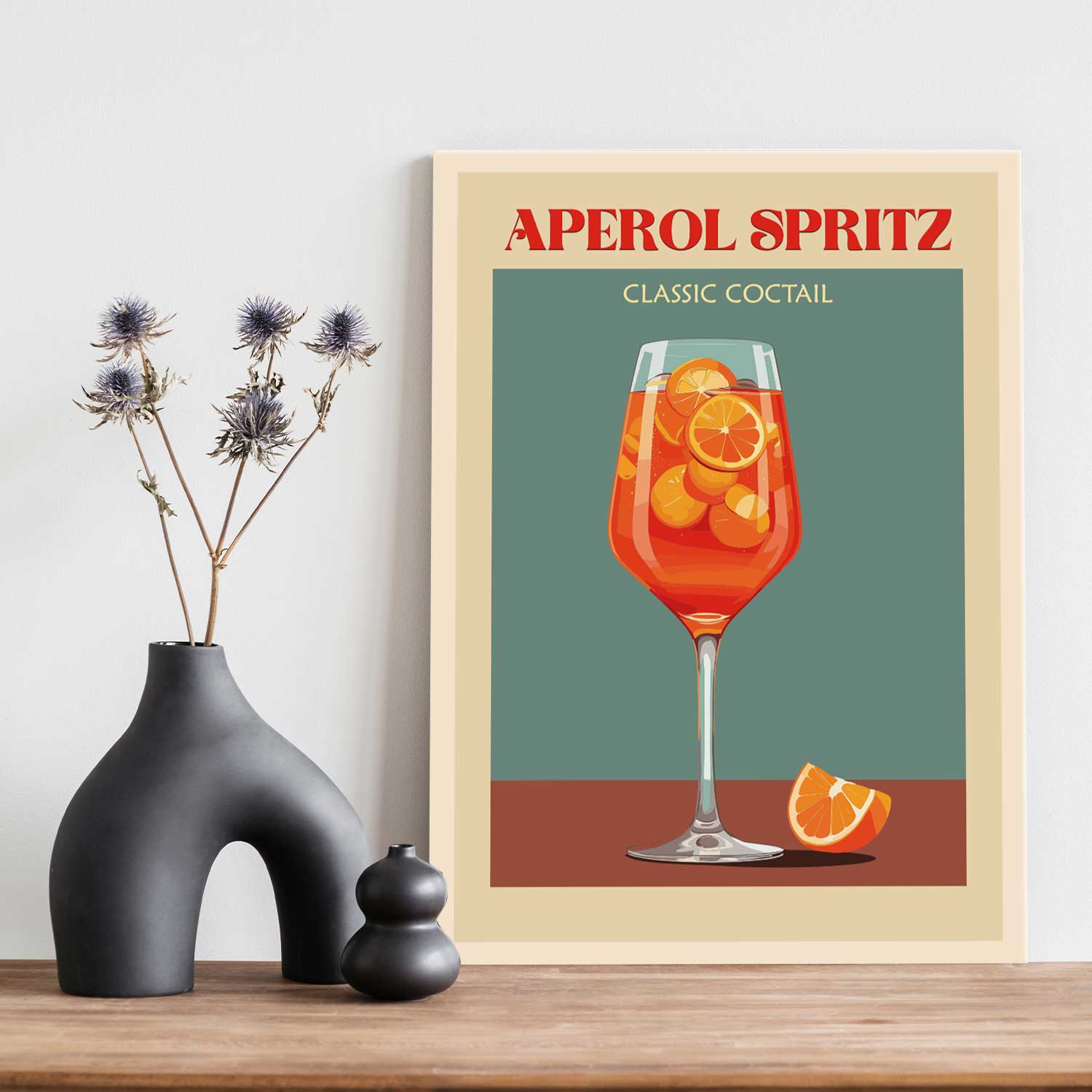 Holzschild mit Aperol Spritz Motiv - Geschenk für Aperol Liebhaber