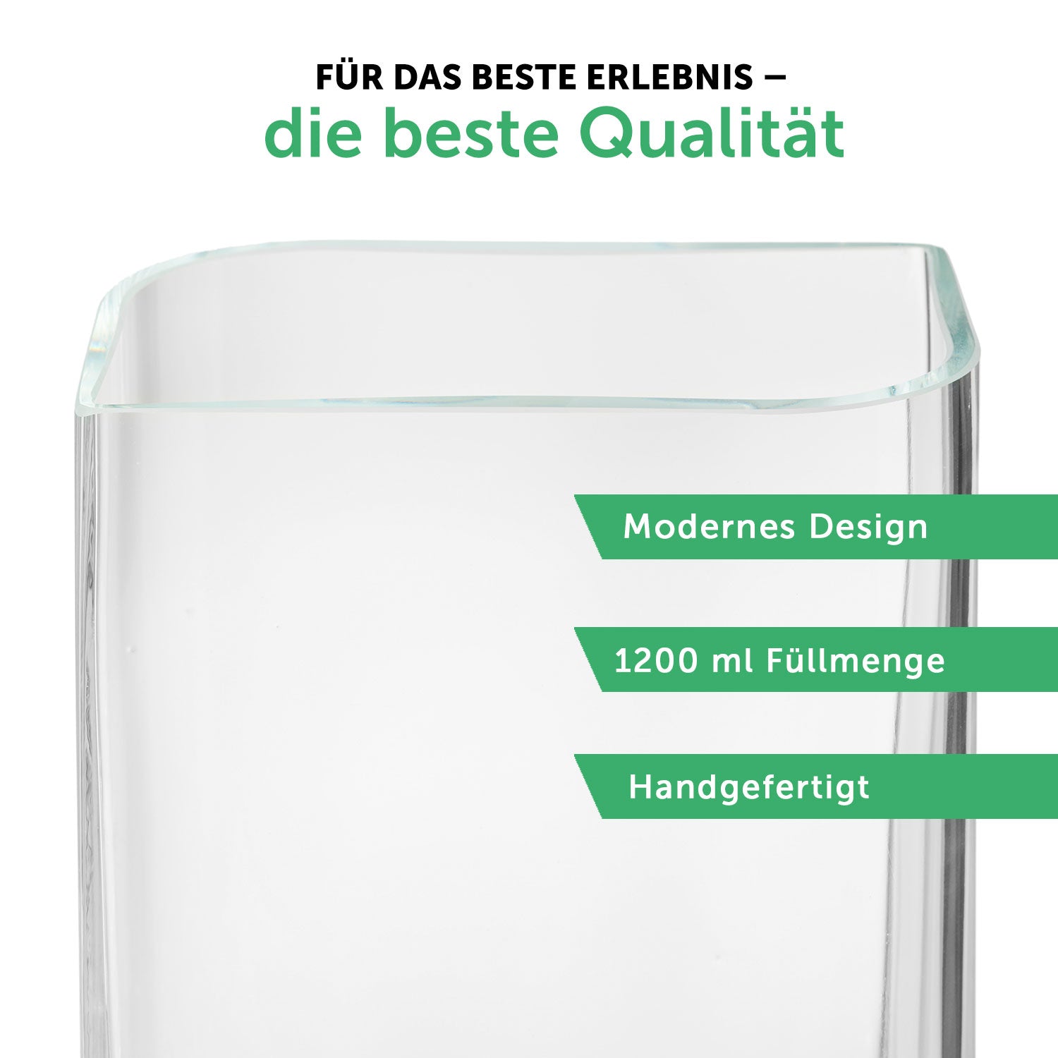Blumenvase mit Gravur - Glück ist eine Freundin - Deko Vase als Geschenk