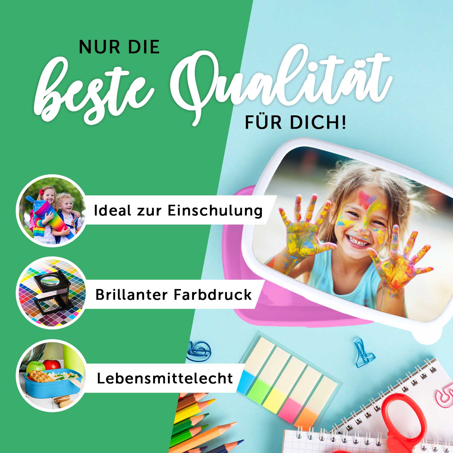 Bedruckte Lunchbox für Kinder - Tiergruppe Safari