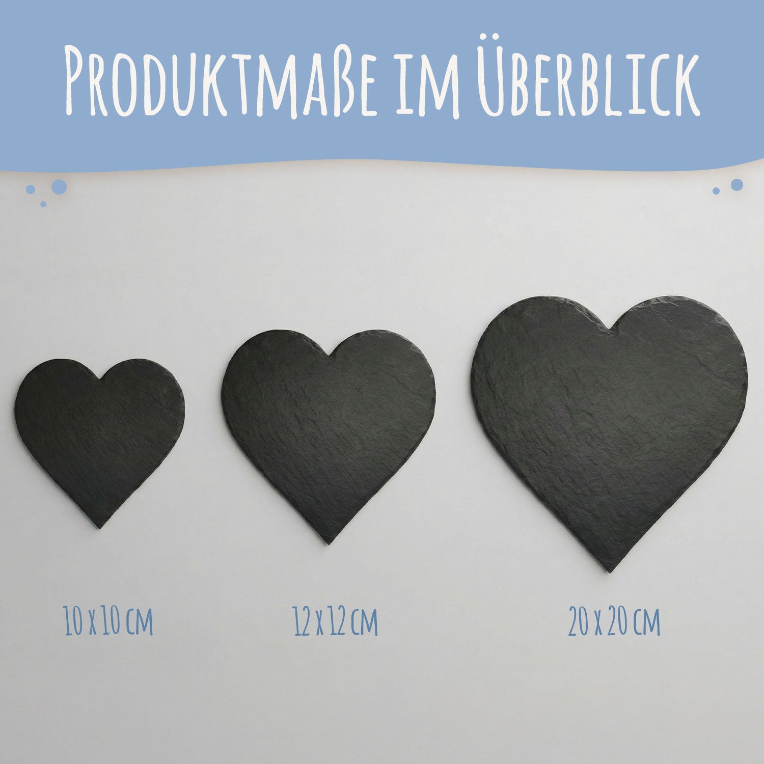 Bedrucktes Schieferherz - Pusteblume - Personalisiertes Geschenk