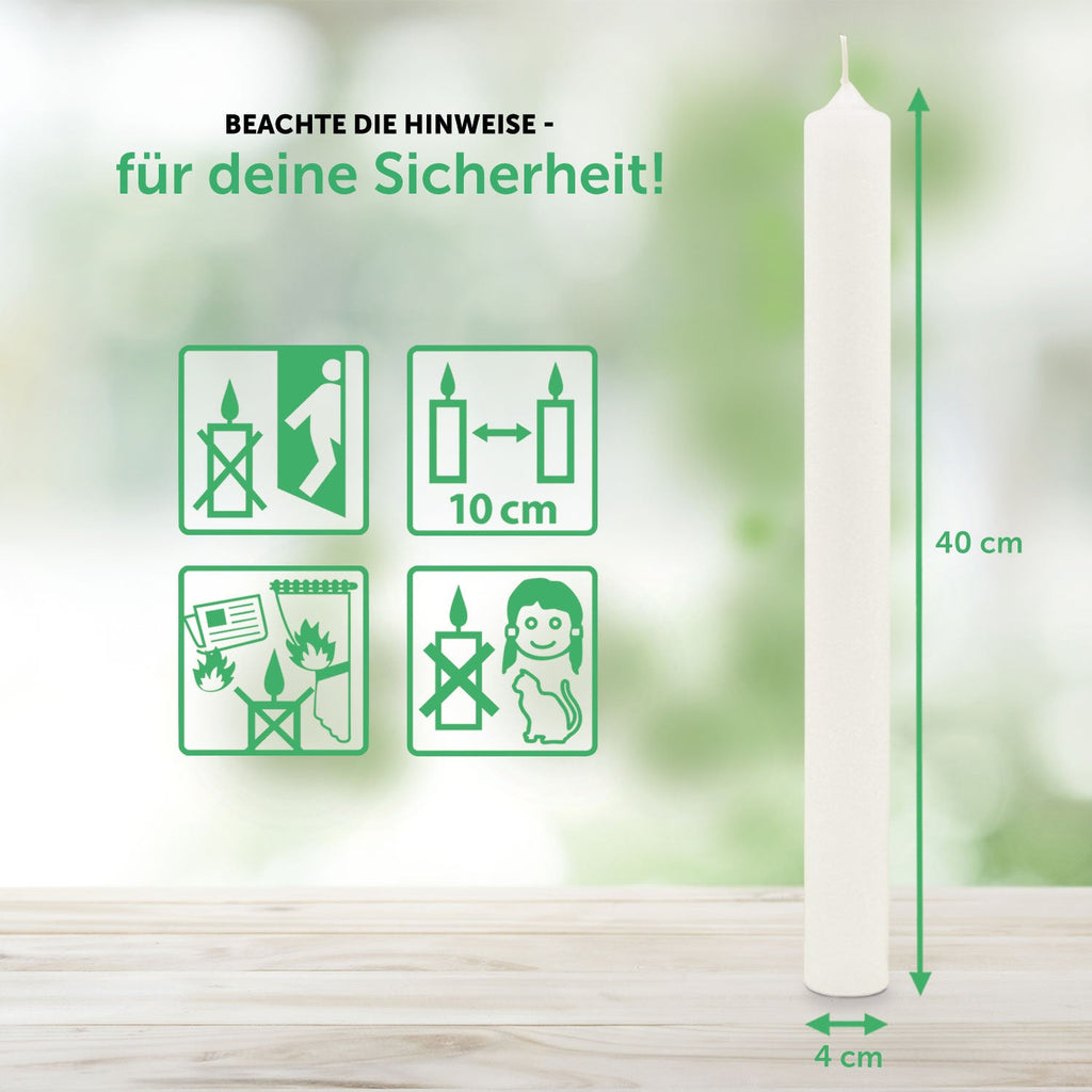 Stabkerze "Fische Bunt"- Taufkerze mit Namen, Datum & Wunschtext