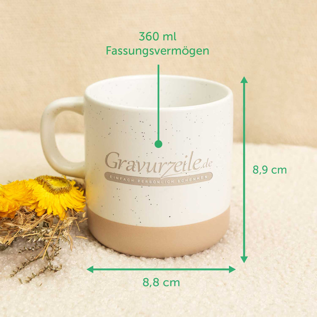 Gravierte Steingut Tasse - Weltbeste Mama