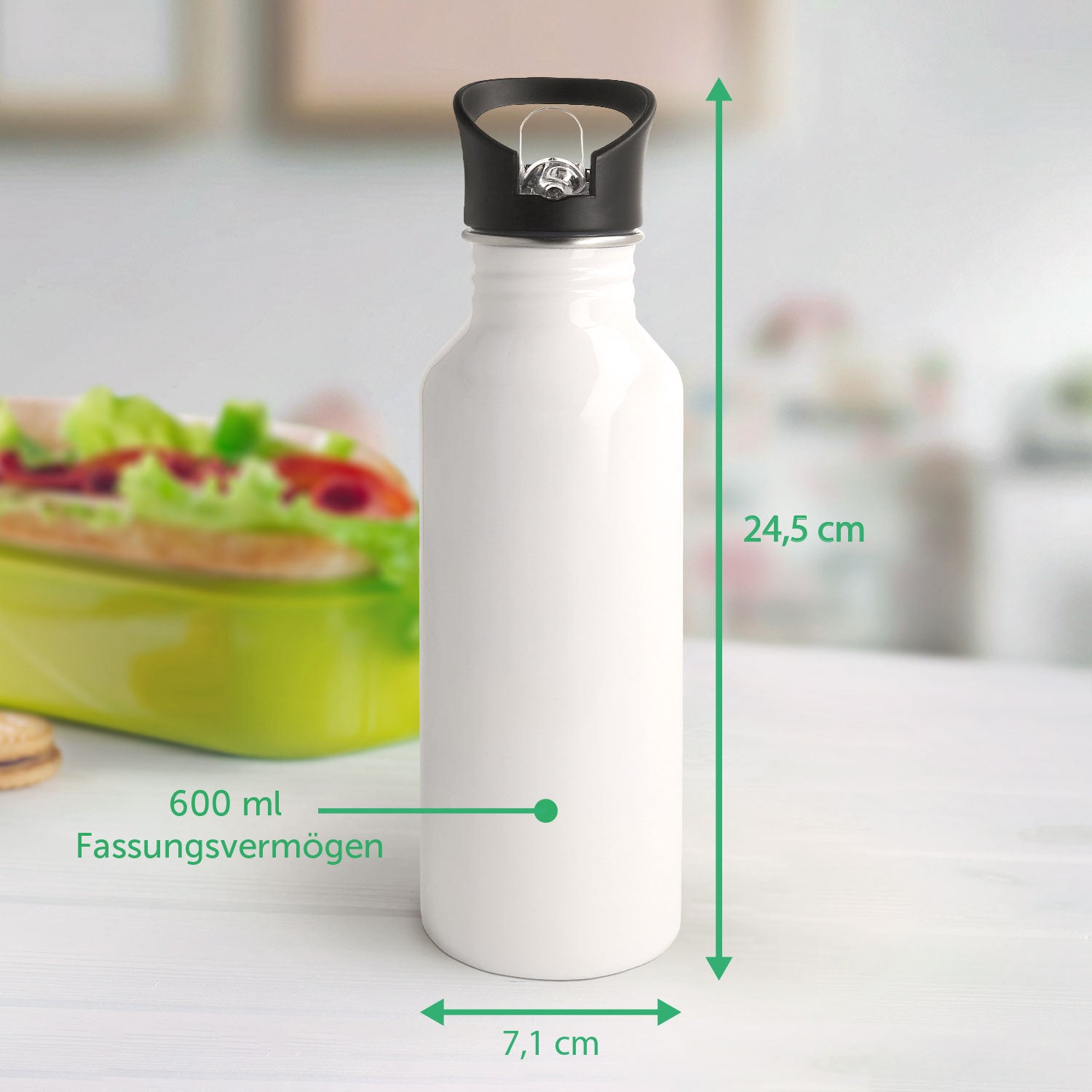 Bedruckte Trinkflasche aus Edelstahl - Astronaut