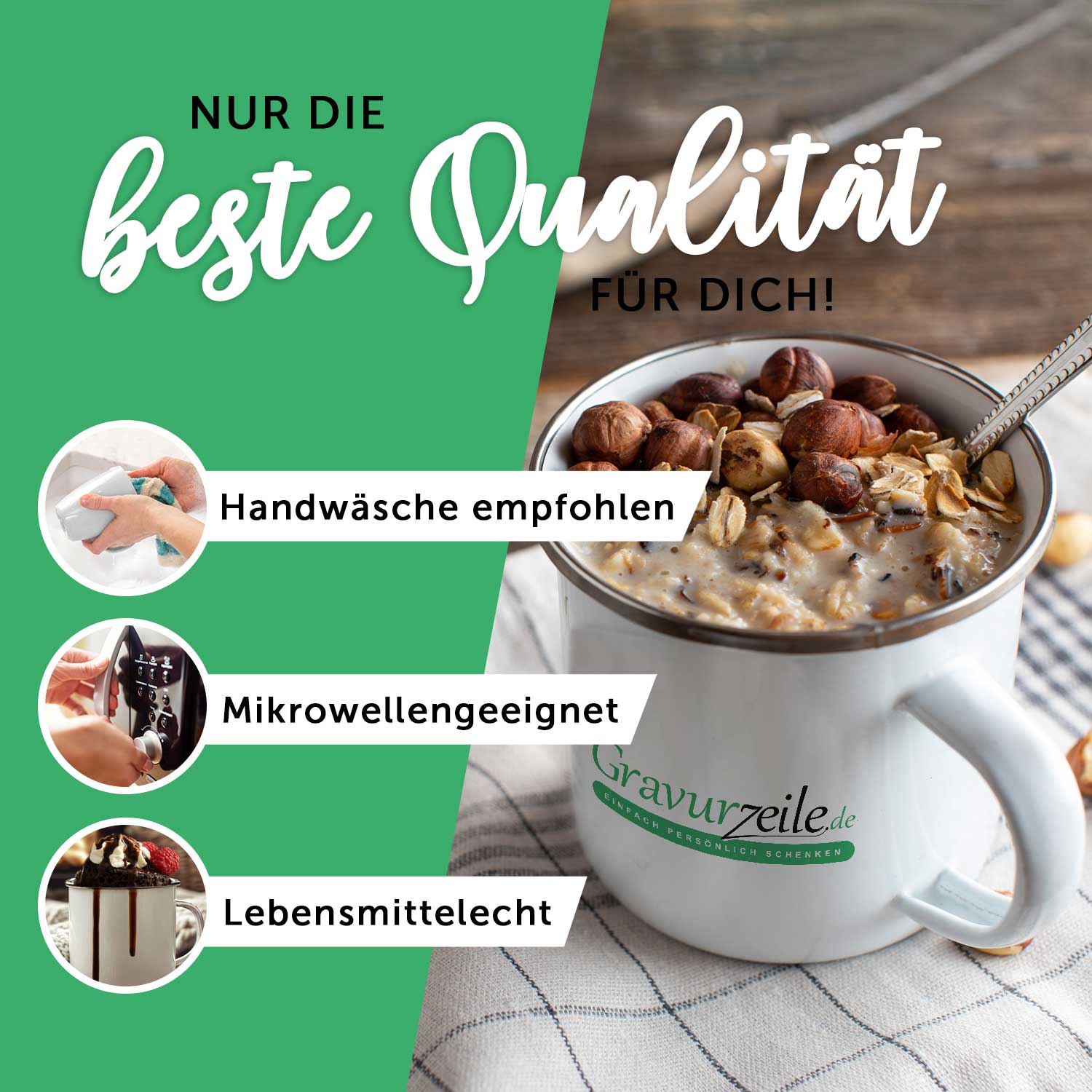 Emaille Tasse für Kinder - Schulkind - Personalisiert mit Namen & liebevollen Motiven