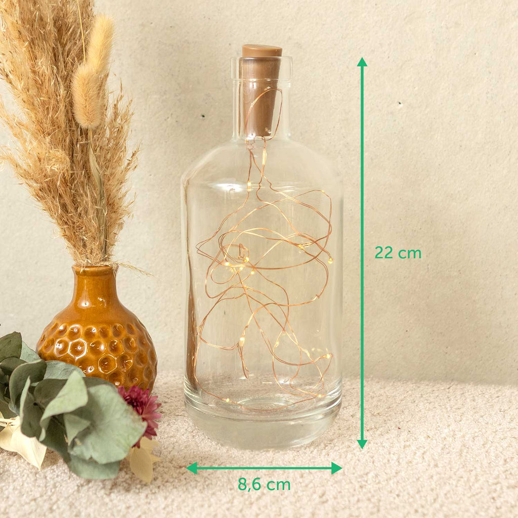 Flaschenlicht mit LED-Lichterkette im Halloween Vogelscheuche V2 UV Design