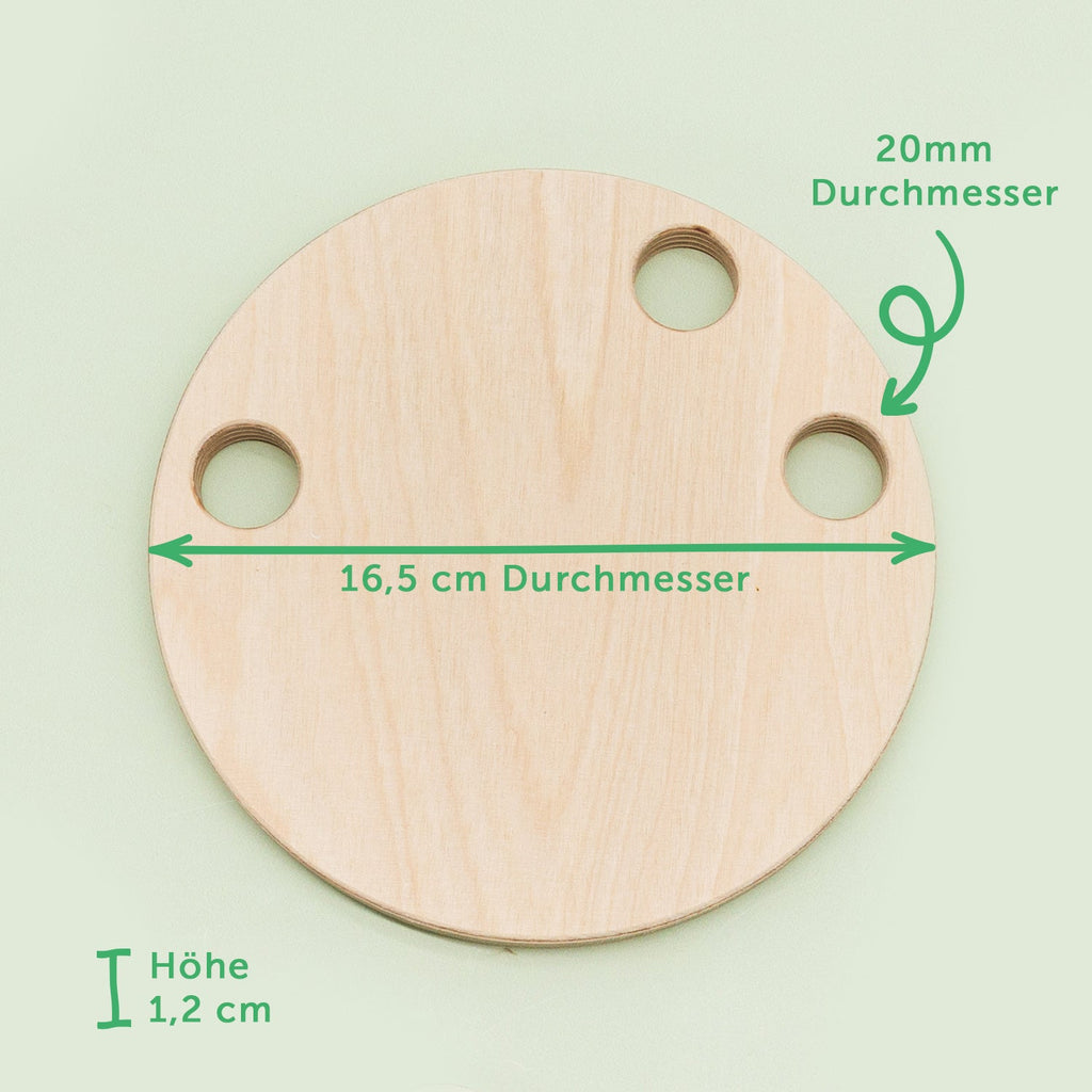 Bedruckter Geburtstagsteller für Kinder - Blumenkranz V2