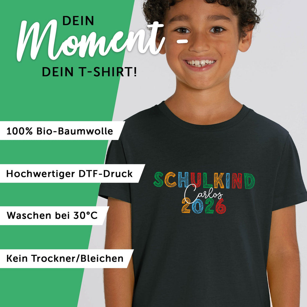 Bedrucktes T-Shirt für Kinder - Schulkind Kreide