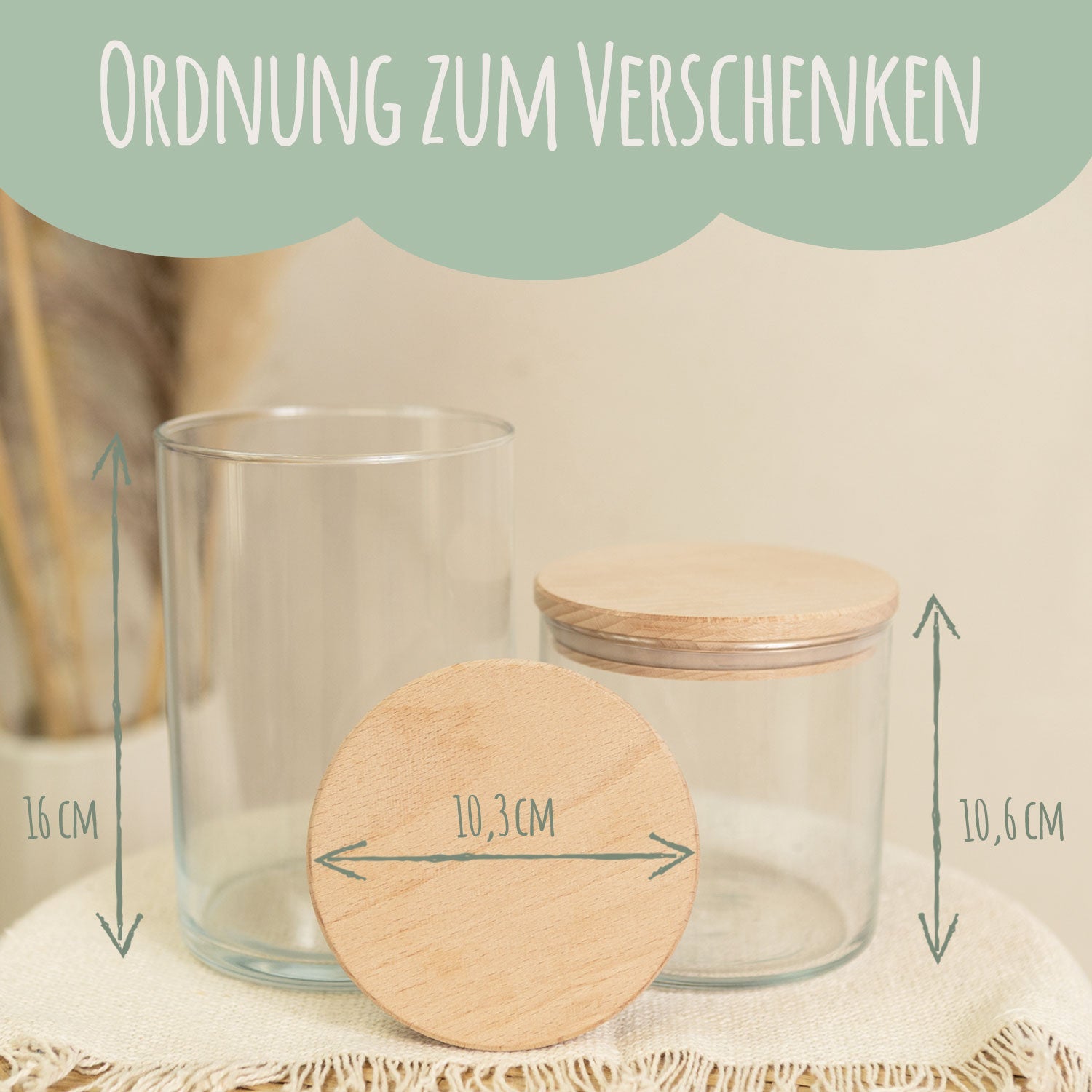 Bedrucktes Vorratsglas mit Holzdeckel - UnentBÄRlich