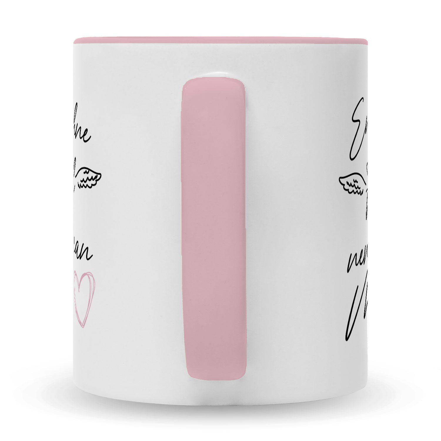 Bedruckte Tasse mit Spruch Engel ohne Flügel